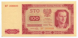 100 zloty 1948, HF series, striped paper