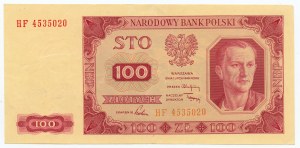 100 zloty 1948, HF series, striped paper