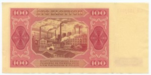 100 zloty 1948, GR series without a frame around the 100 denomination