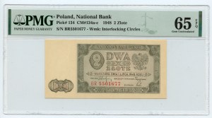 2 Gold 1948, BR series, PMG 65 EPQ