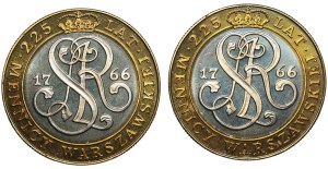 Third Republic, 20,000 gold 1991, 225 years of the Mint, set of 2 pieces