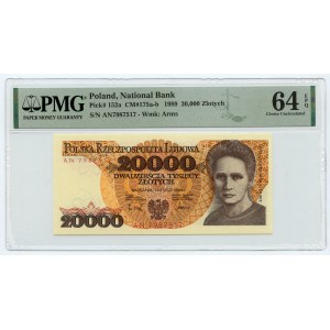 20.000 złotych 1989, seria AN, PMG 64 EPQ