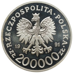 Third Republic, 200,000 zlotys 1991, 200th Anniversary - Adoption of the May 3 Constitution (1791-1991)