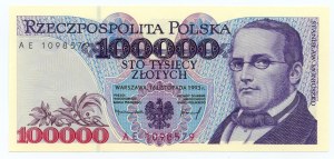 100,000 zloty 1993, AE series