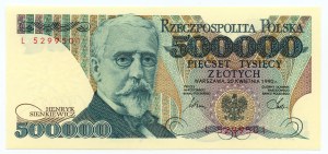 500,000 zloty 1990, series L
