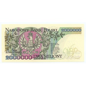 2.000.000 złotych 1992, seria A z błędem KONSTYTUCYJ...Y