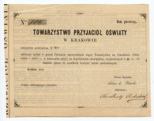 Blanket Society of Friends of Education Krakow 1868, 1869 and 1870, President Adam hr. Potocki