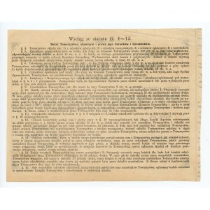 Blankiet Towarzystwo przyjaciół oświaty Kraków 1868, 1869 i 1870, Prezes Adam hr. Potocki