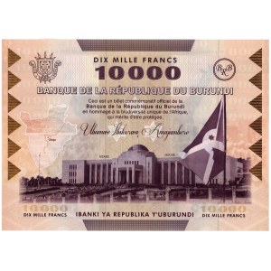 BURUNDI, 10.000 franków 2025, Największy banknot Świata, 40 x 28,8 cm