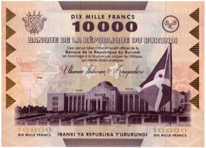 BURUNDI, 10,000 Francs 2025, World's Largest Banknote, 40 x 28.8 cm