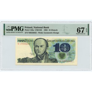 10 złotych 1982, seria N, PMG 67 EPQ