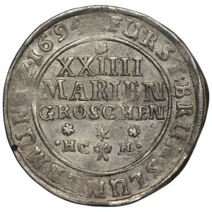 Germany, Brunswick-Wolfenbüttel, Rudolf August and Anton Ulrich, 24 mariengros (2/3 thaler) 1694