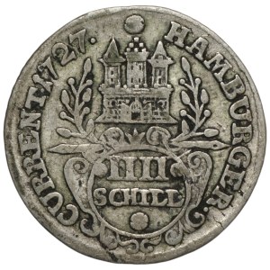 Germany, Hamburg, 4 shillings 1727