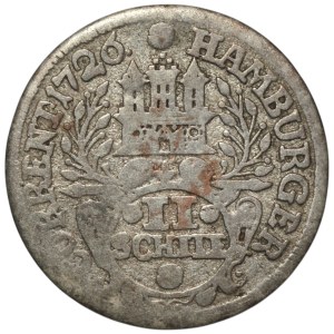 Germany, Hamburg, 2 shillings 1726