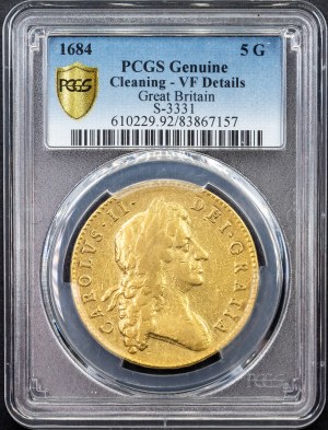 England, 5 Guineas 1684