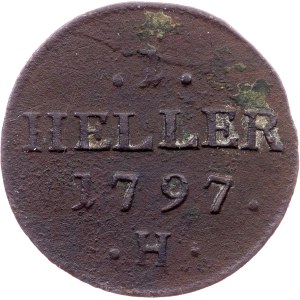 Franz I. (II.), 1 Heller 1797, H, Günzburg