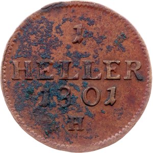 Franz I. (II.), 1 Heller 1801, H, Günzburg