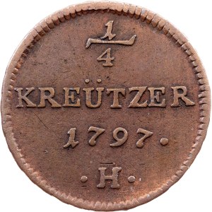 Franz I. (II.), 1/4 Kreuzer 1797, H, Günzburg