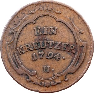 Franz I. (II.), 1 Kreuzer 1794, H, Günzburg