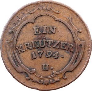 Franz I. (II.), 1 Kreuzer 1794, H, Günzburg