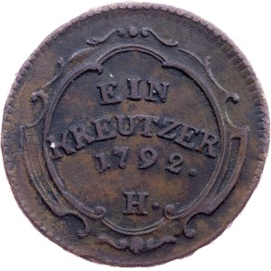 Leopold II., 1 Kreuzer 1792, H, Günzburg