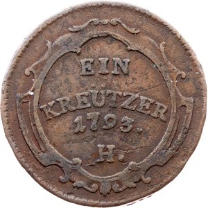 Franz I. (II.), 1 Kreuzer 1793, H, Günzburg