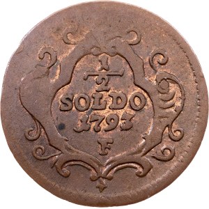 Franz I. (II.), 1/2 Soldo 1793, F, Hall