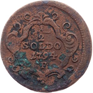 Franz I. (II.), 1/2 Soldo 1794, F, Hall
