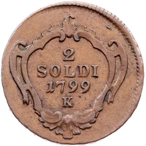 Franz I. (II.), 2 Soldi 1799, K, Kremnitz