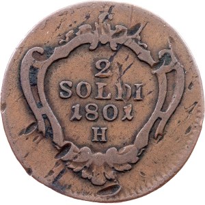 Franz I. (II.), 2 Soldi 1801, H, Günzburg
