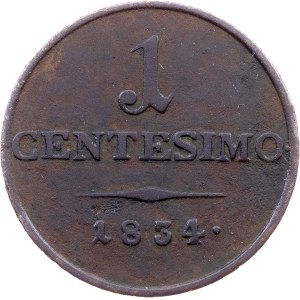 Franz I. (II.), 1 Centesimo 1834, M, Milan