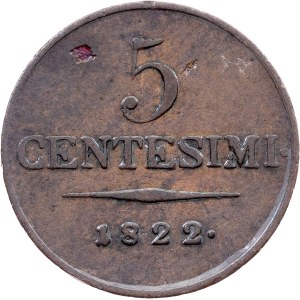 Franz I. (II.), 5 Centesimi 1822, M, Milan