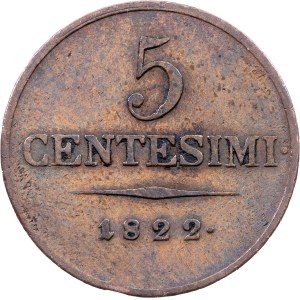 Franz I. (II.), 5 Centesimi 1822, V, Venezia