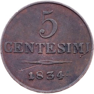 Franz I. (II.), 5 Centesimi 1834, M, Milan
