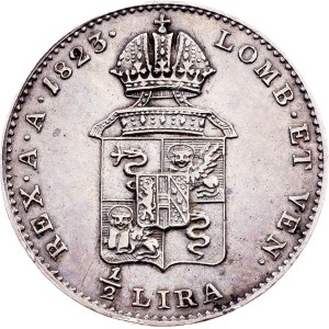 Franz I. (II.), 1/2 Lira 1823, A, Vienna