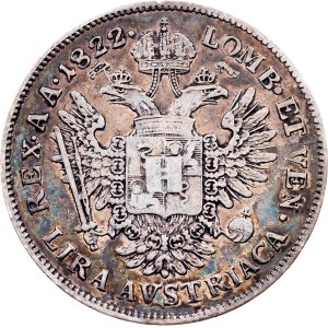 Franz I. (II.), 1 Lira 1822, M, Milan