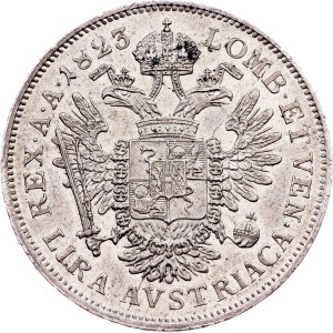 Franz I. (II.), 1 Lira 1823, A, Vienna