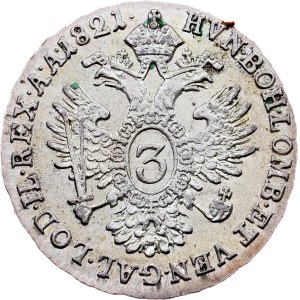 Franz I. (II.), 3 Kreuzer 1821, A, Vienna