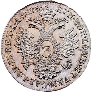 Franz I. (II.), 3 Kreuzer 1826, A, Vienna