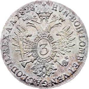 Franz I. (II.), 3 Kreuzer 1828, B, Kremnitz