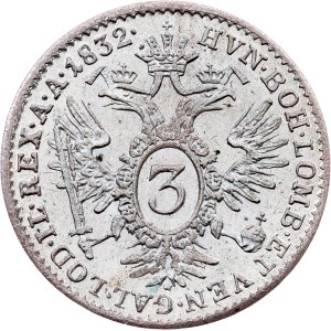 Franz I. (II.), 3 Kreuzer 1832, A, Vienna