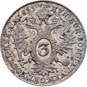 Franz I. (II.), 3 Kreuzer 1833, A, Vienna