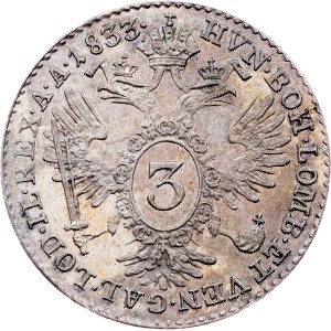 Franz I. (II.), 3 Kreuzer 1833, C, Prague
