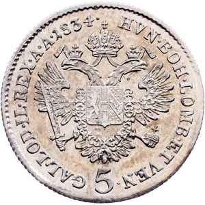 Franz I. (II.), 5 Kreuzer 1834, A, Vienna