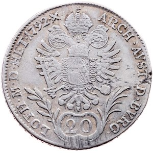 Franz I. (II.), 20 Kreuzer 1792, E, Karlsburg