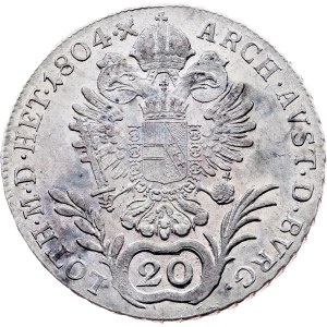 Franz I. (II.), 20 Kreuzer 1804, F, Hall