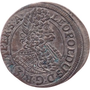 Leopold I., 3 Kreuzer 1696, GE, Prague