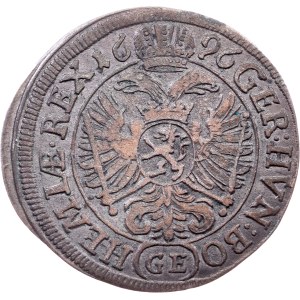 Leopold I., 3 Kreuzer 1696, GE, Prague