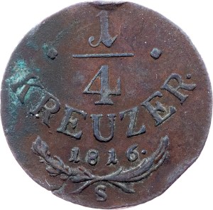 Franz I. (II.), 1/4 Kreuzer 1816, S, Schmöllnitz