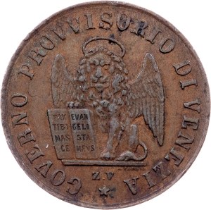 Provisional Government, 1 Centesimo 1849, ZV, Venice